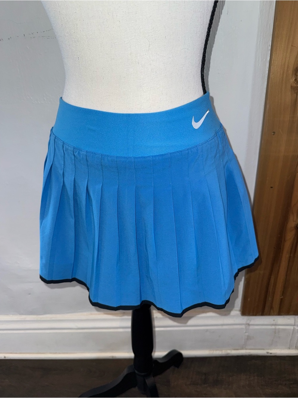 Nike Bright Blue Pleated Tennis Skirt with Contrast Hem